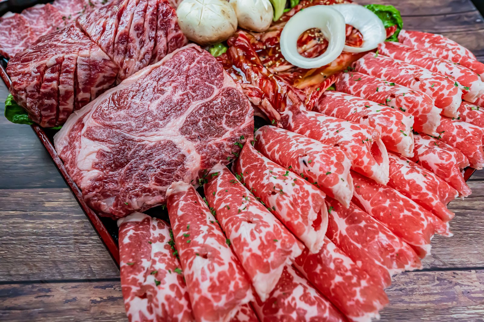 Premium meat selection